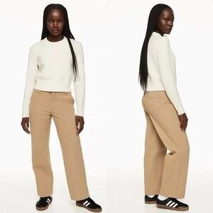 Sunday Best New Jaden Mid-Rise Chino Straight Leg Pant - Gold Camel - 4